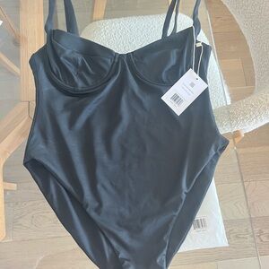 Black One-Piece Swimsuit